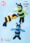 King Cole 9157 Crochet Pattern Amigurumi Toys Bumble Bees in King Cole Big Value DK