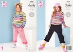 King Cole 5932 Knitting Pattern Childrens Easy Knit Sweater and Hoodie in King Cole Safari Chunky