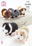 King Cole 9156 Knitting Pattern Toy Guinea Pigs in King Cole Big Value DK