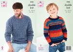 King Cole 5940 Knitting Pattern Mens and Boys Sweaters in King Cole Pricewise DK
