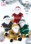 King Cole 9163 Knitting Pattern Sleeping Santa in King Cole Tinsel Chunky and Big Value DK