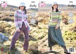 King Cole 5906 Knitting Pattern Womens Cardigan and Sweater in King Cole Nordic Chunky