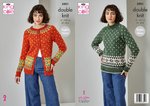 King Cole 5901 Knitting Pattern Womens Cardigan and Sweater in King Cole Majestic DK
