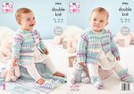 King Cole 5965 Knitting Pattern Baby Matinee Coat Cardigan Bootees and Blanket in Cherish DK