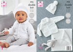 King Cole 5926 Knitting Pattern Baby Raglan Cardigan Hat and Blanket in Comfort DK