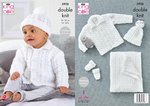 King Cole 5928 Knitting Pattern Baby Jacket Hat Mitts and Blanket in Comfort DK