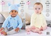 King Cole 5925 Knitting Pattern Baby Raglan Collared and Round Neck Coats and Hat in Comfort DK