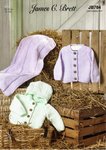 James C Brett JB784 Knitting Pattern Baby Cardigans and Blanket in James C Brett Baby Aran