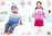 King Cole 5919 Knitting Pattern Baby Child Sweater Hat and Dress in King Cole Cottonsoft DK