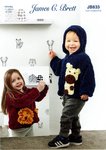 James C Brett JB833 Knitting Pattern Baby Child Lion and Giraffe Hoodie in Flutterby Chunky