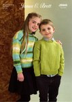 James C Brett JB846 Knitting Pattern Childrens Round Neck Sweater in Aurora DK or Top Value DK