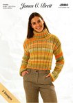 James C Brett JB860 Knitting Pattern Womens Roll Neck Sweaters in James C Brett Marble Chunky
