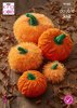 King Cole 9180 Knitting Pattern Halloween Pumpkin Stack in Tinsel Chunky, Pricewise and Big Value DK